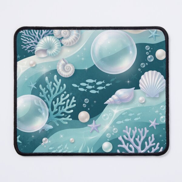 Item preview, Ocean Glass Garden | Elegant Coastal Seamless Pattern | Pearl & Seafoam Aesthetic designed and sold by AP Digi Store.