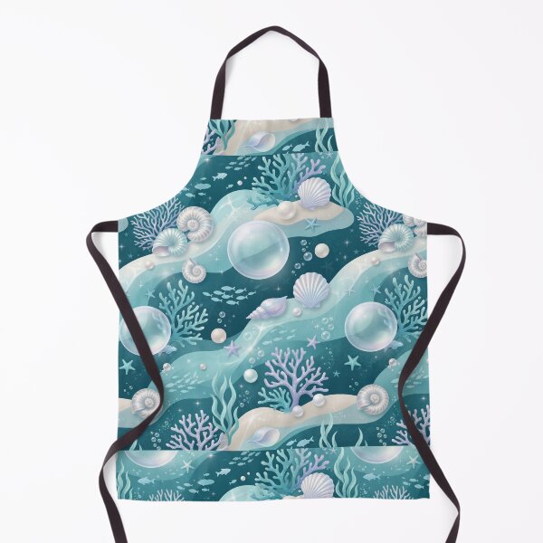 Item preview, Ocean Glass Garden | Elegant Coastal Seamless Pattern | Pearl & Seafoam Aesthetic designed and sold by AP Digi Store.