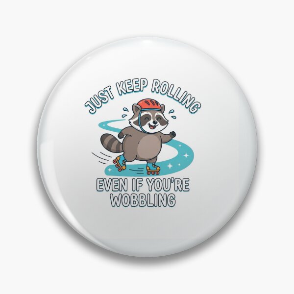 Item preview, Cute Raccoon Roller Skating Funny Animal Quote designed and sold by Owcomm.