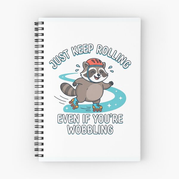 Item preview, Cute Raccoon Roller Skating Funny Animal Quote designed and sold by Owcomm.