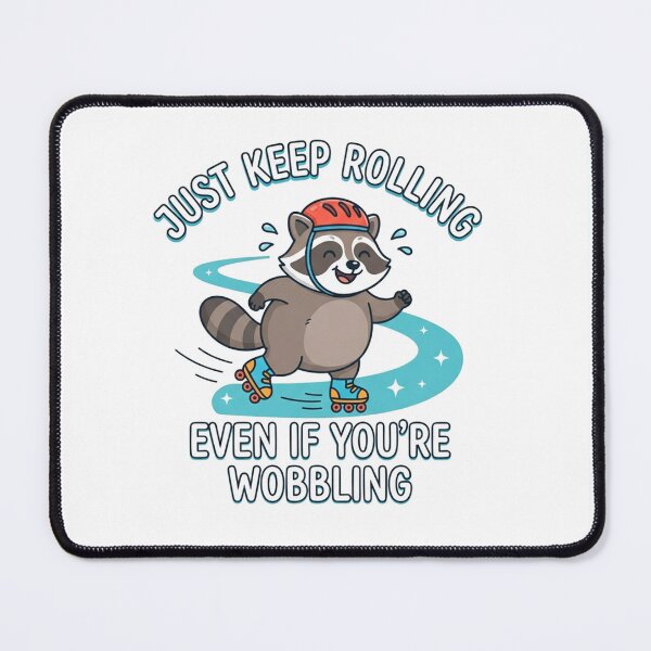 Item preview, Cute Raccoon Roller Skating Funny Animal Quote designed and sold by Owcomm.