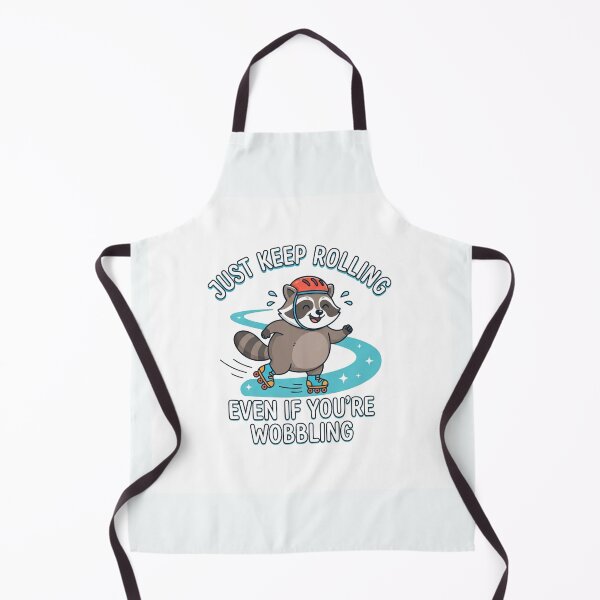 Item preview, Cute Raccoon Roller Skating Funny Animal Quote designed and sold by Owcomm.