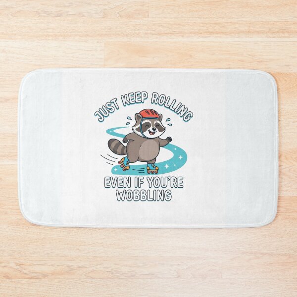 Item preview, Cute Raccoon Roller Skating Funny Animal Quote designed and sold by Owcomm.