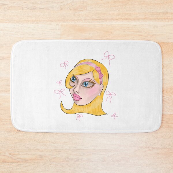 Item preview, Coquette Blonde Girl Aesthetic Cute Pink Bow Portrait designed and sold by GamJofop.