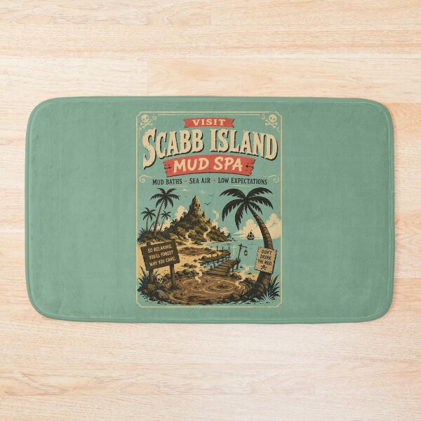 Item preview, Scabb Island Mud Spa Travel Poster designed and sold by agearb.