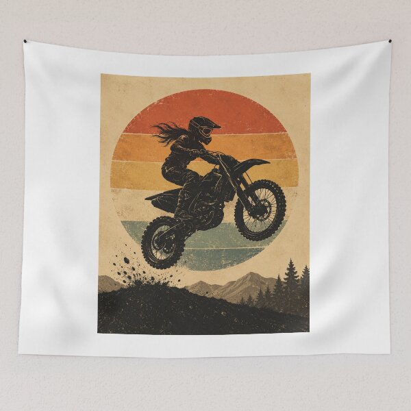 Item preview, retro vintage motocross women designed and sold by lakanarivas.