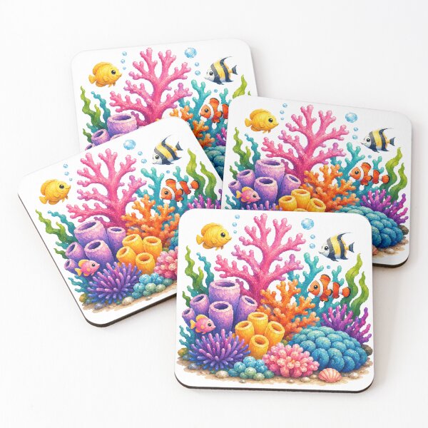 Item preview, Colorful Coral Reef Scene designed and sold by VenTolkOnly.