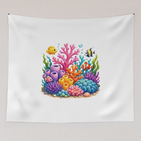 Item preview, Colorful Coral Reef Scene designed and sold by VenTolkOnly.