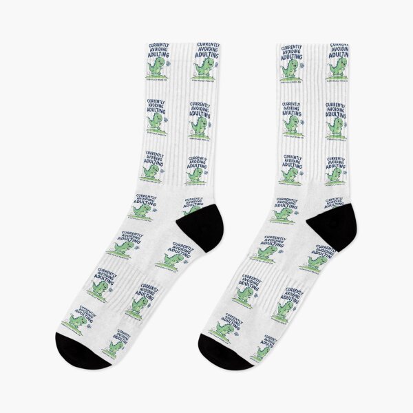 Item preview, Currently Avoiding Adulting Cute Dinosaur Fun designed and sold by Owcomm.