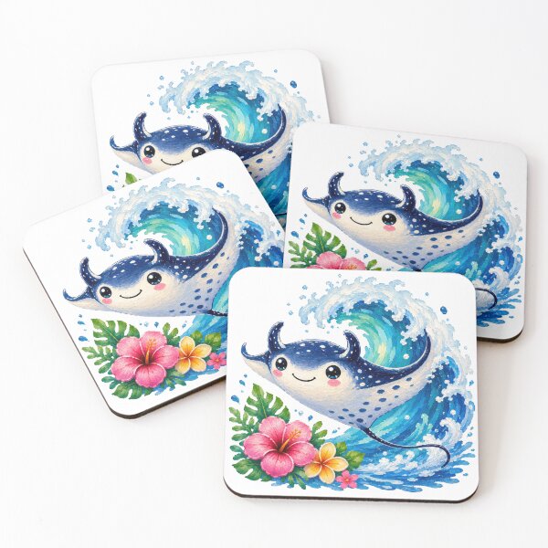 Item preview, Cheerful Stingray and Ocean Waves designed and sold by VenTolkOnly.