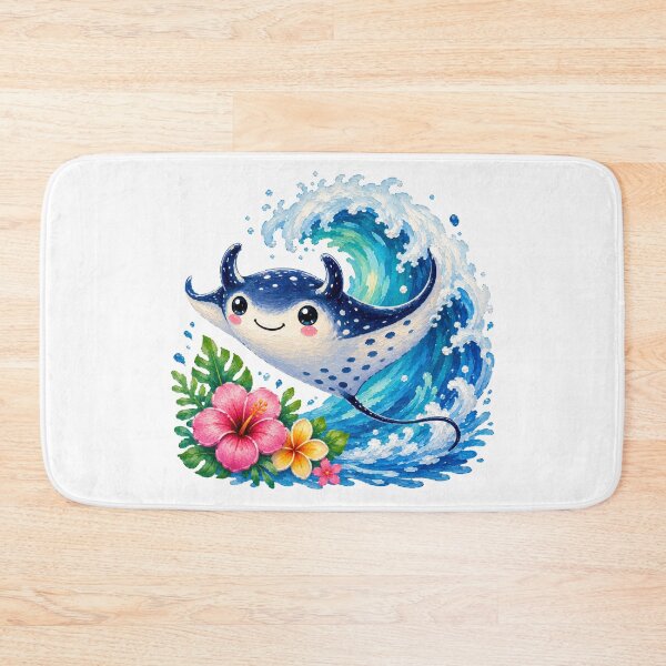Item preview, Cheerful Stingray and Ocean Waves designed and sold by VenTolkOnly.
