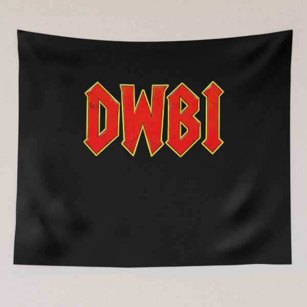 Item preview, Funny DWBI Meme Red Gothic Rock Lettering Art designed and sold by elderberry.