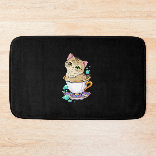 Item preview, Whimsical Green Eyed Kitten In A Teacup designed and sold by elderberry.
