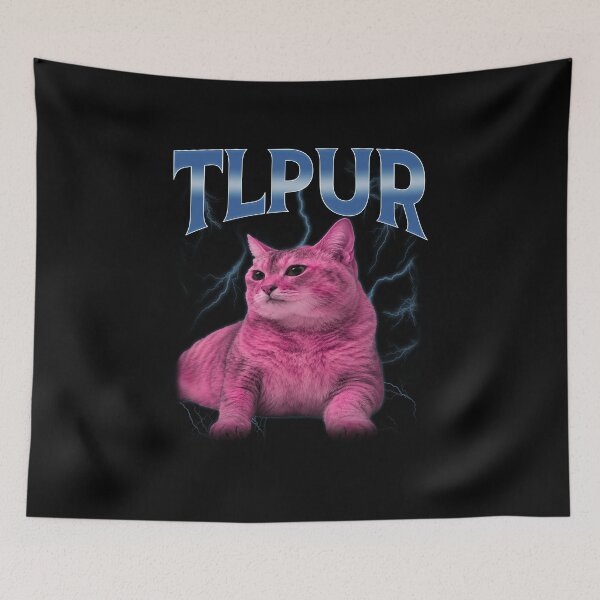 Item preview, Funny Bootleg TLPUR Meme Pink Cat Blue Splash Graphic Art designed and sold by elderberry.