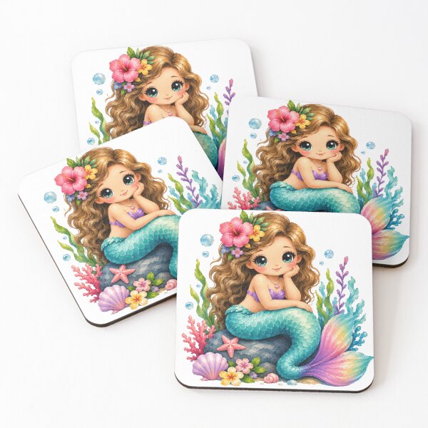 Item preview, Charming Mermaid with Coral Reef designed and sold by VenTolkOnly.