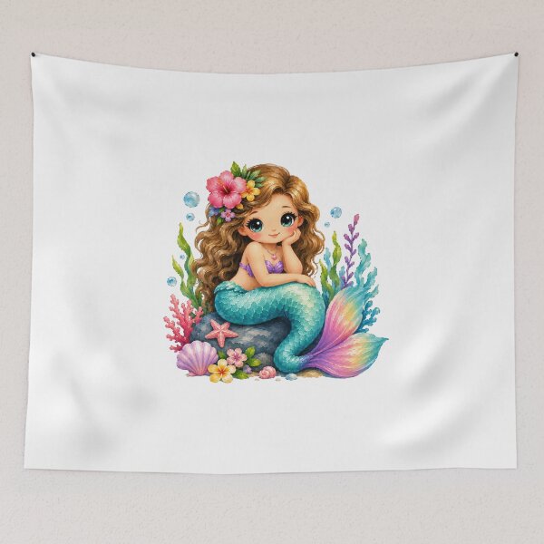 Item preview, Charming Mermaid with Coral Reef designed and sold by VenTolkOnly.