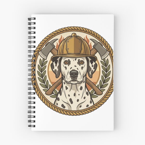 Item preview, Dalmatian Firefighter Dog in Fire Helmet designed and sold by OUICHA.