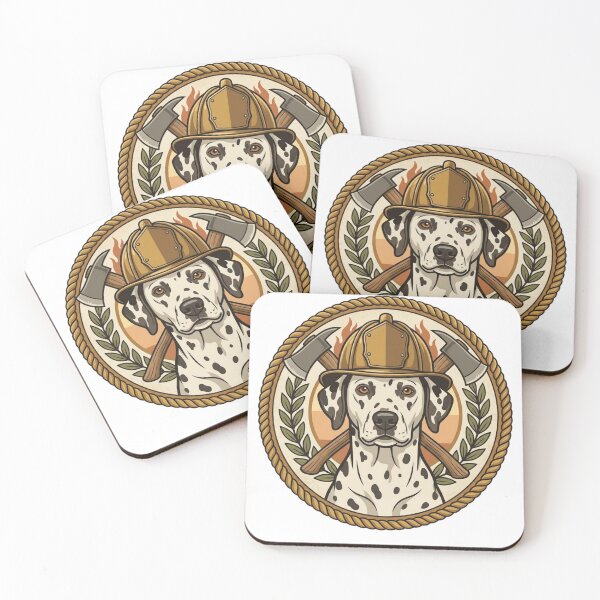 Item preview, Dalmatian Firefighter Dog in Fire Helmet designed and sold by OUICHA.