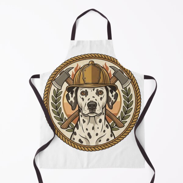 Item preview, Dalmatian Firefighter Dog in Fire Helmet designed and sold by OUICHA.