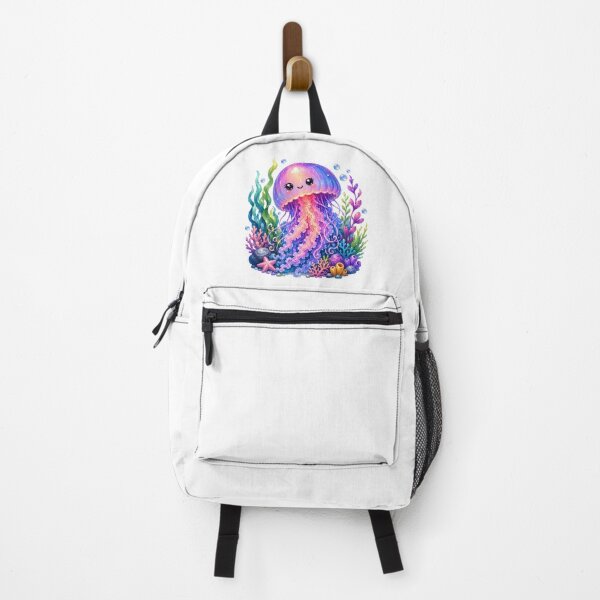 Item preview, Colorful Smiling Jellyfish Scene designed and sold by VenTolkOnly.
