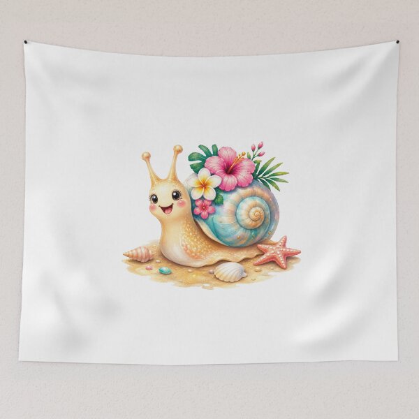 Item preview, Cute Snail with Floral Shell designed and sold by VenTolkOnly.