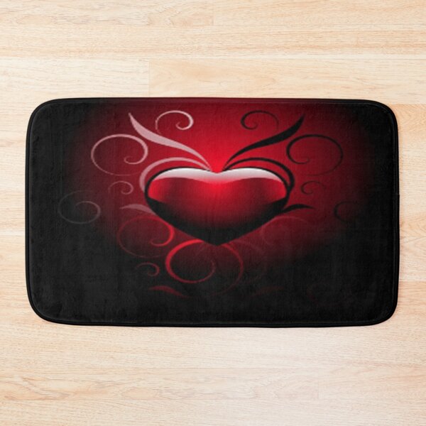Item preview, Glossy Red Heart with Elegant Ornaments designed and sold by TroviTutto.