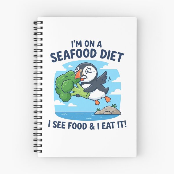 Item preview, Im On A Seafood Diet Funny Puffin Bird designed and sold by Owcomm.