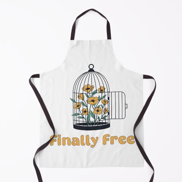 Item preview, Finally Free - Floral Birdcage Botanical Quote Art designed and sold by Dzblack.