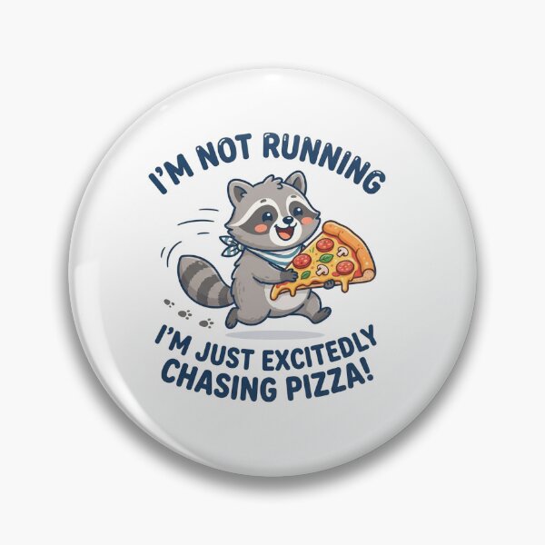 Item preview, Excited Raccoon Running With A Pizza Slice designed and sold by Owcomm.