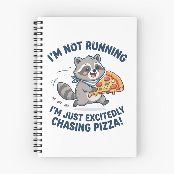 Item preview, Excited Raccoon Running With A Pizza Slice designed and sold by Owcomm.