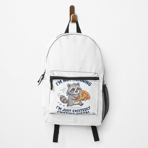 Item preview, Excited Raccoon Running With A Pizza Slice designed and sold by Owcomm.