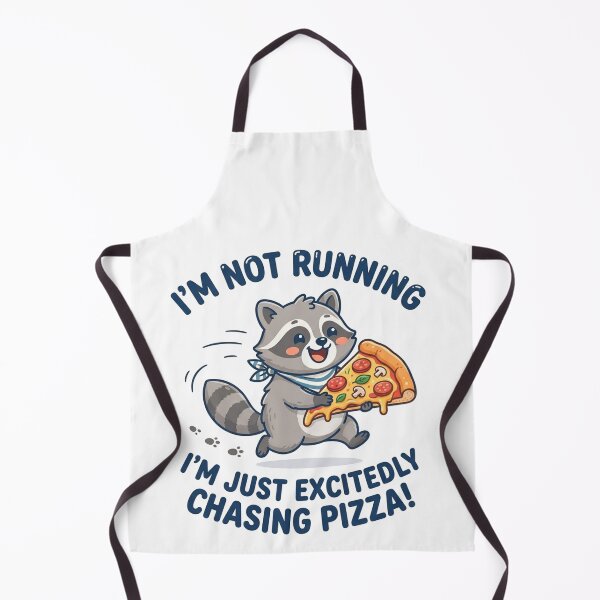 Item preview, Excited Raccoon Running With A Pizza Slice designed and sold by Owcomm.