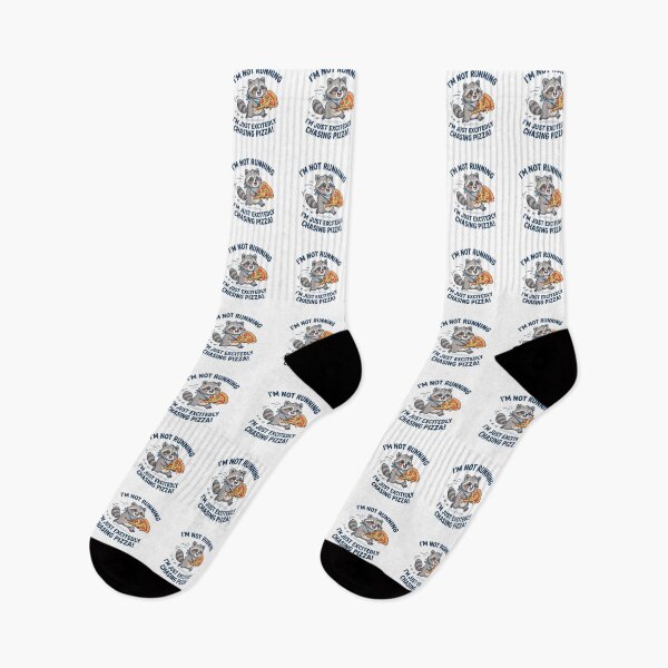 Item preview, Excited Raccoon Running With A Pizza Slice designed and sold by Owcomm.