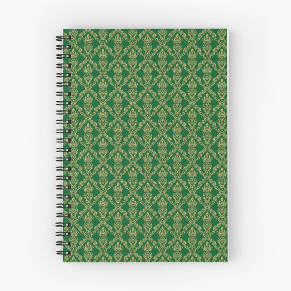 Item preview, Emerald Green & Gold Damask Pattern | Elegant Vintage Seamless Design designed and sold by Pickachoo.