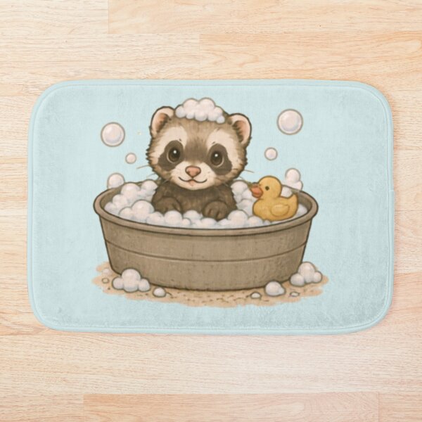 Item preview, Bubble bath Ferret designed and sold by MellowMunchkins.