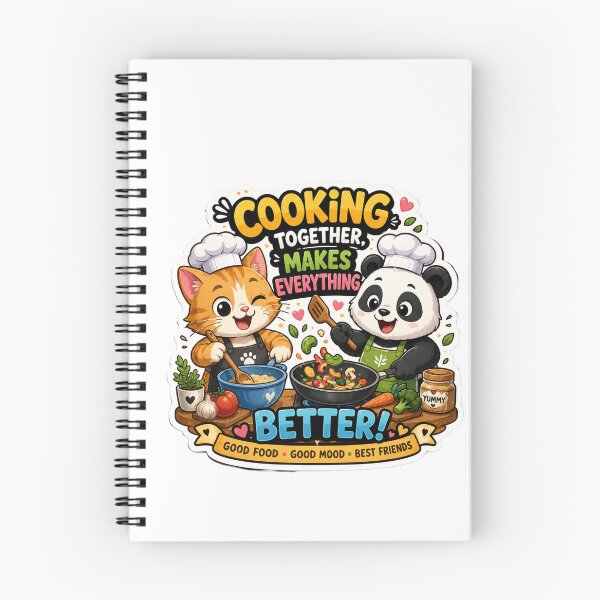 Item preview, Cat & Panda Cooking Together designed and sold by MR4me.