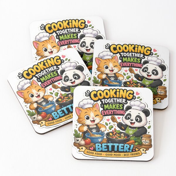 Item preview, Cat & Panda Cooking Together designed and sold by MR4me.