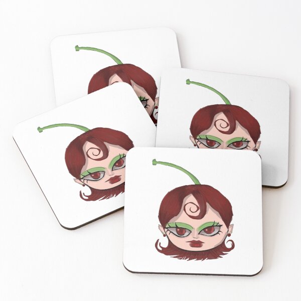 Item preview, Cherry Girl Cute Kawaii Cherry Aesthetic Portrait  Girly Goth Digital Art designed and sold by BostuKorina.