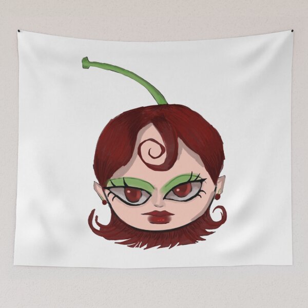 Item preview, Cherry Girl Cute Kawaii Cherry Aesthetic Portrait  Girly Goth Digital Art designed and sold by BostuKorina.