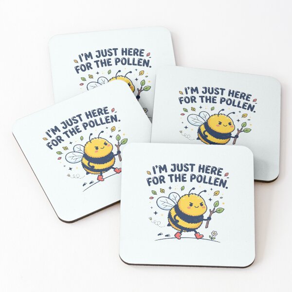 Item preview, Funny Cute Bee Here For The Pollen designed and sold by Owcomm.