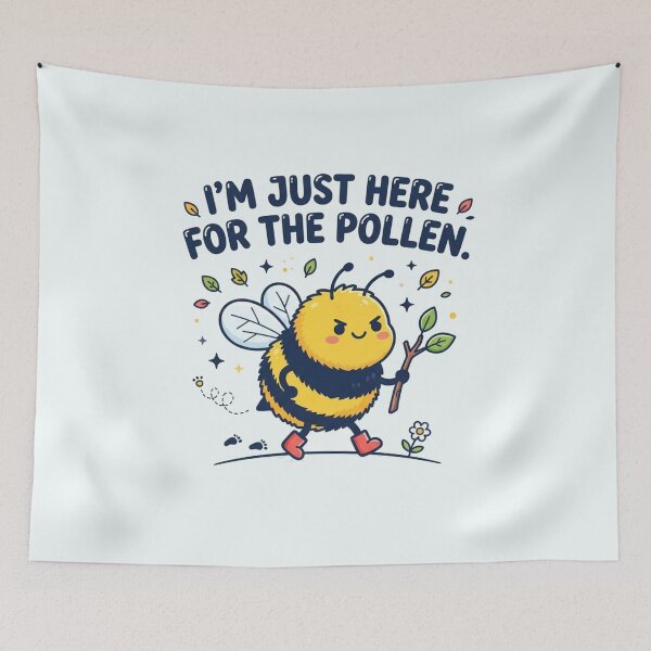 Item preview, Funny Cute Bee Here For The Pollen designed and sold by Owcomm.