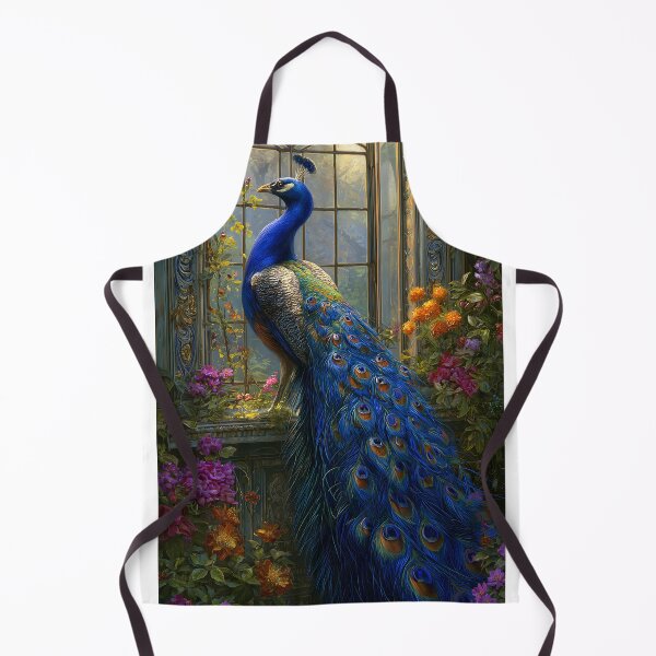 Item preview, Majestic Peacock in Blooming Garden at Window designed and sold by Artessie.