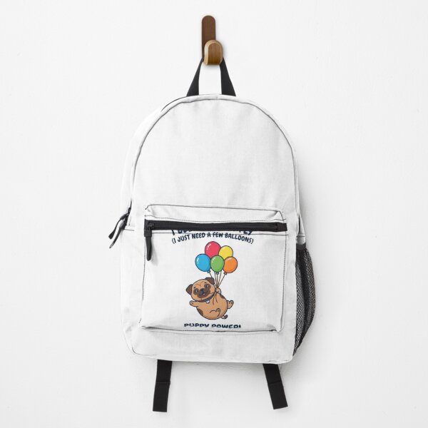 Item preview, Cute Pug Flying With Colorful Balloons designed and sold by Owcomm.