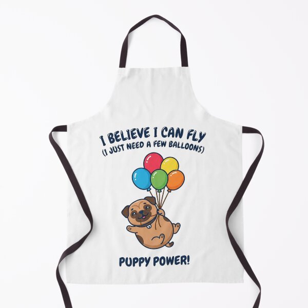 Item preview, Cute Pug Flying With Colorful Balloons designed and sold by Owcomm.