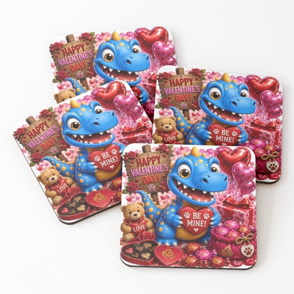 Item preview, Snappyzaurus Valentine's Day | Cute Dinosaur Stickers designed and sold by Collins Design.