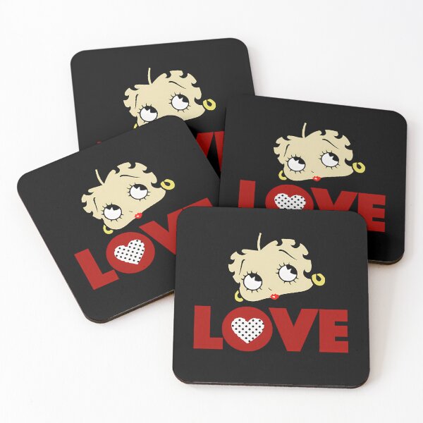 Item preview, Cartoon Girl Peeking Red LOVE Text Heart designed and sold by abizar81.