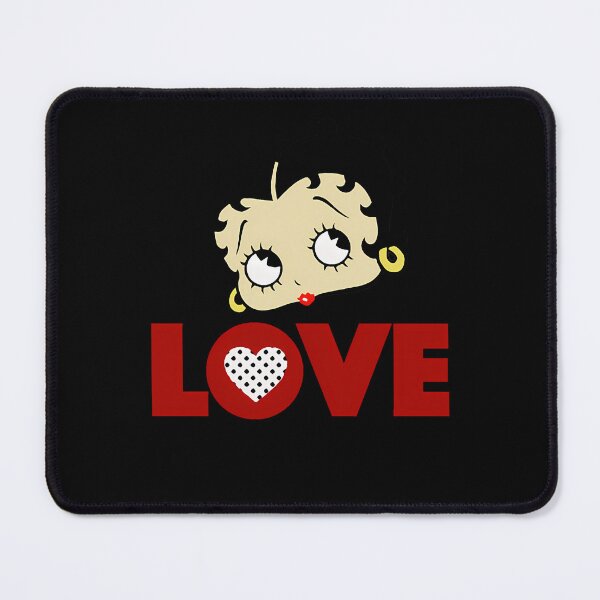 Item preview, Cartoon Girl Peeking Red LOVE Text Heart designed and sold by abizar81.