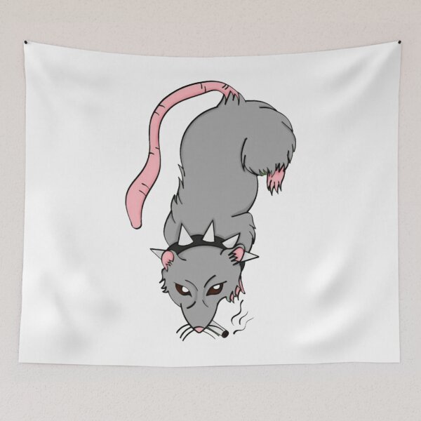 Item preview, punk rat smoking designed and sold by BostuKorina.