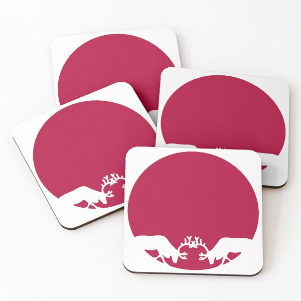 Item preview, Reindeer Fighting Silhouette - Crimson Sun Graphic designed and sold by ChirariShope.