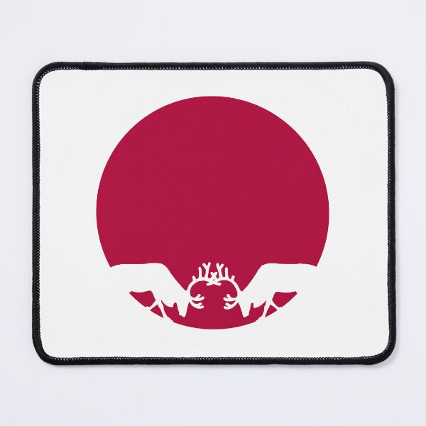 Item preview, Reindeer Fighting Silhouette - Crimson Sun Graphic designed and sold by ChirariShope.